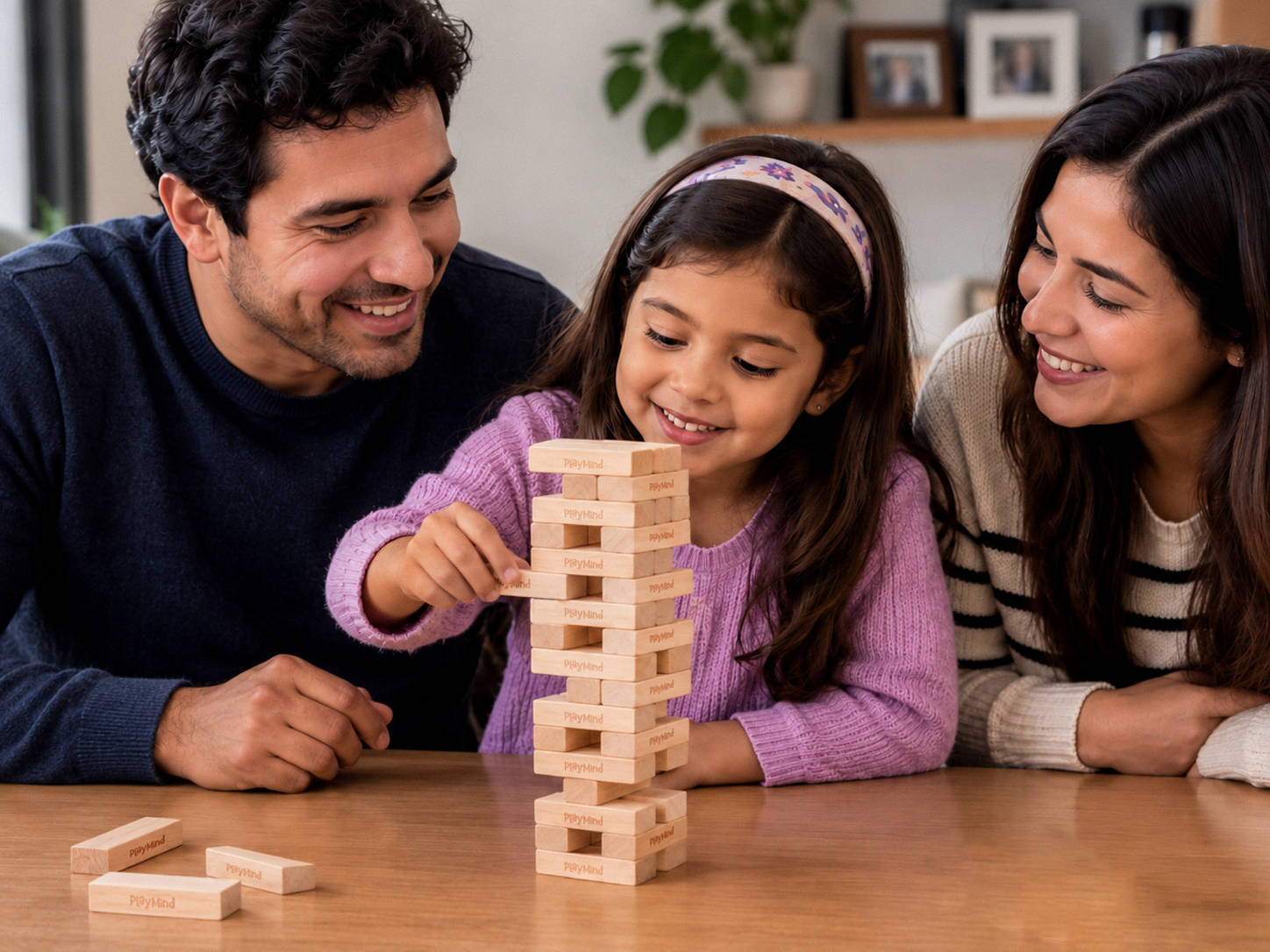 Familia jugando EquilibradaMente NeuroDiversidad en casa