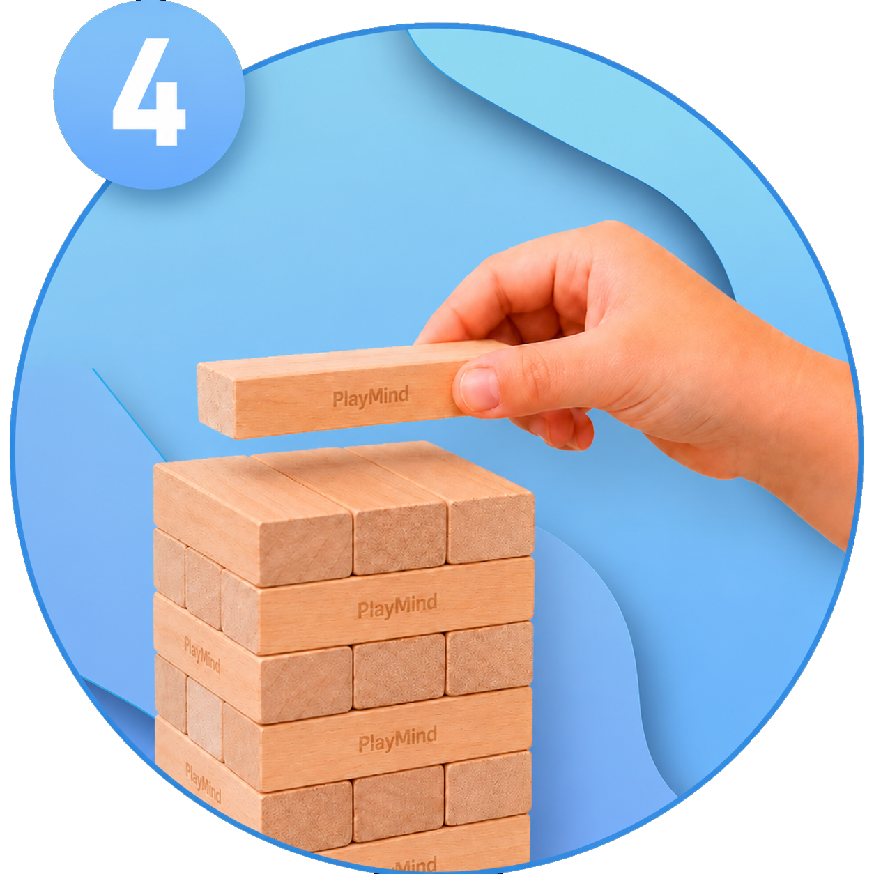 Coloca el bloque arriba y continúa el juego