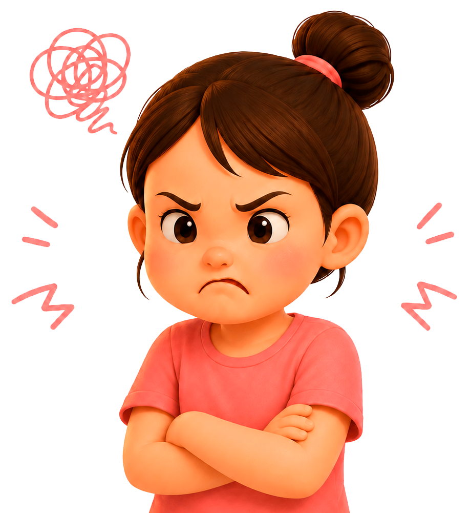 Niña que se frustra con facilidad