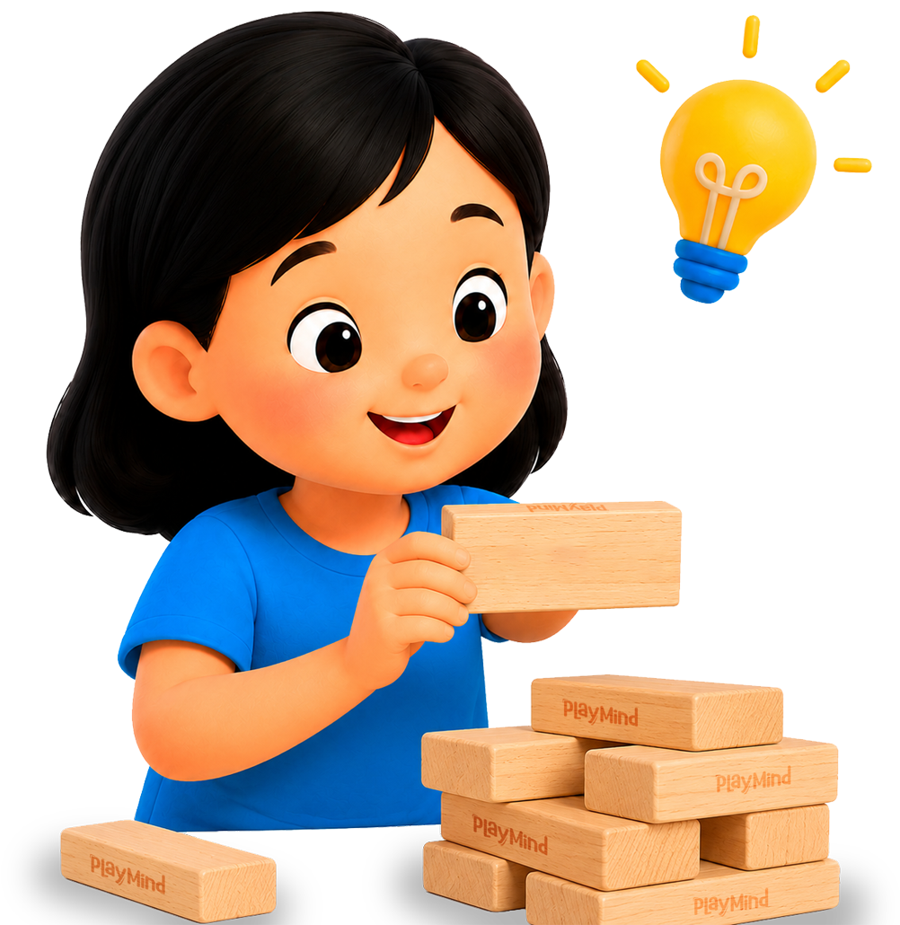 Niña participando mediante el juego